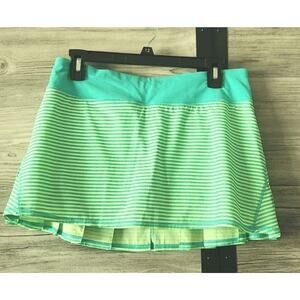Lululemon Pace Setter Skirt 1/8 Stripe Printed Bali Breeze Size 6 EUC